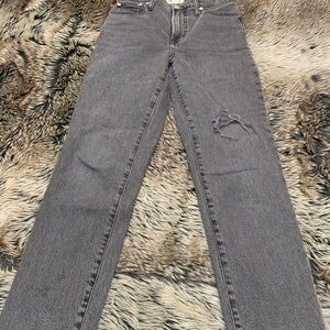 Madewell The Perfect Vintage Jean in Cosner Wash: Knee-Rip Edition Size 25